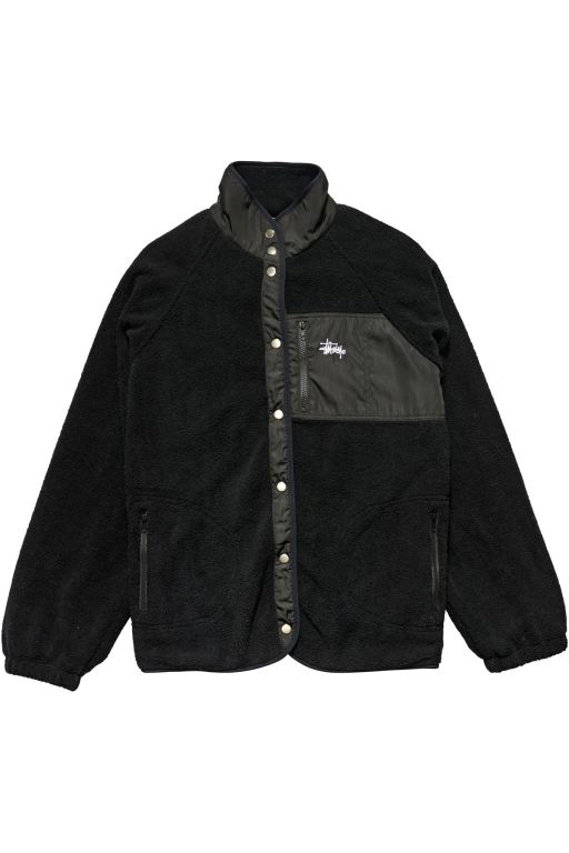 Stussy Womens Ventura Sherpa Jackets Black - AZRFT7941